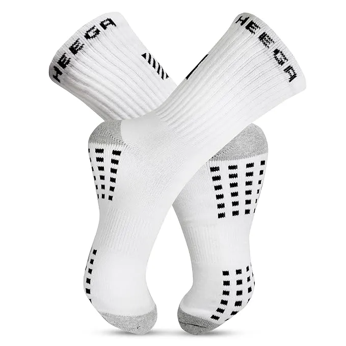 Heega Crew Super Ankle Socks | Ankle Cricket Socks Men Size (White) Pack of 2